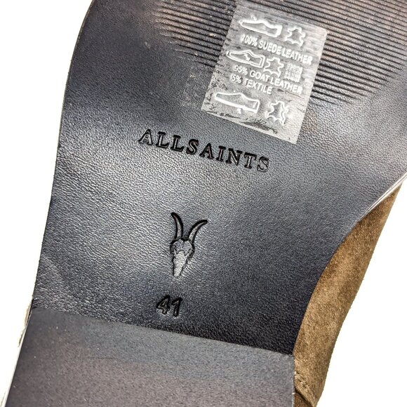 AllSaints Women Markus Dark Sand Chelsea Ankle Boots size 11US EUR41 - Picture 8 of 11